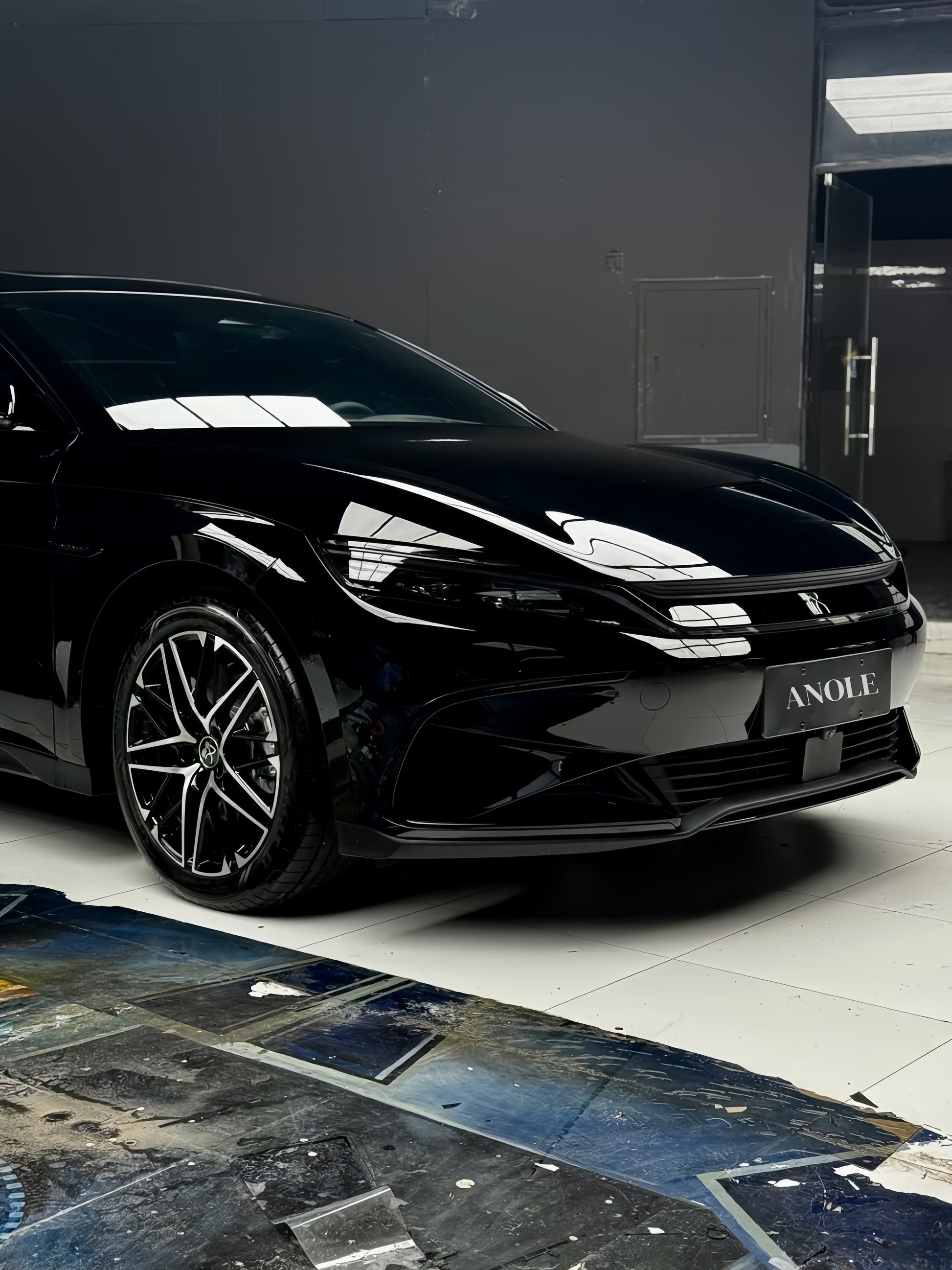 Anole High Glossy Obsidian Shadow Piano Black Car Wrap Vinyl