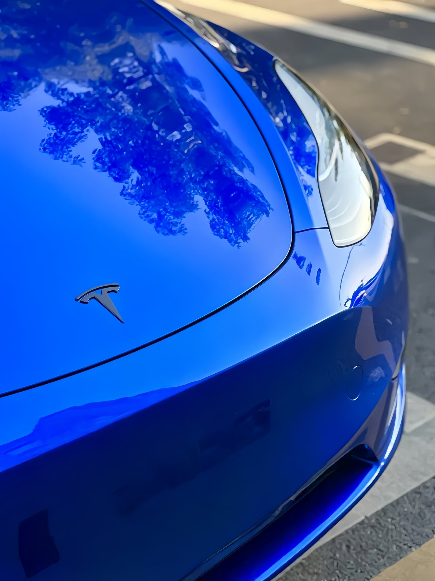 Anole Glossy Metallic Bright Blue Azure Blue Car Vinyl Wrap