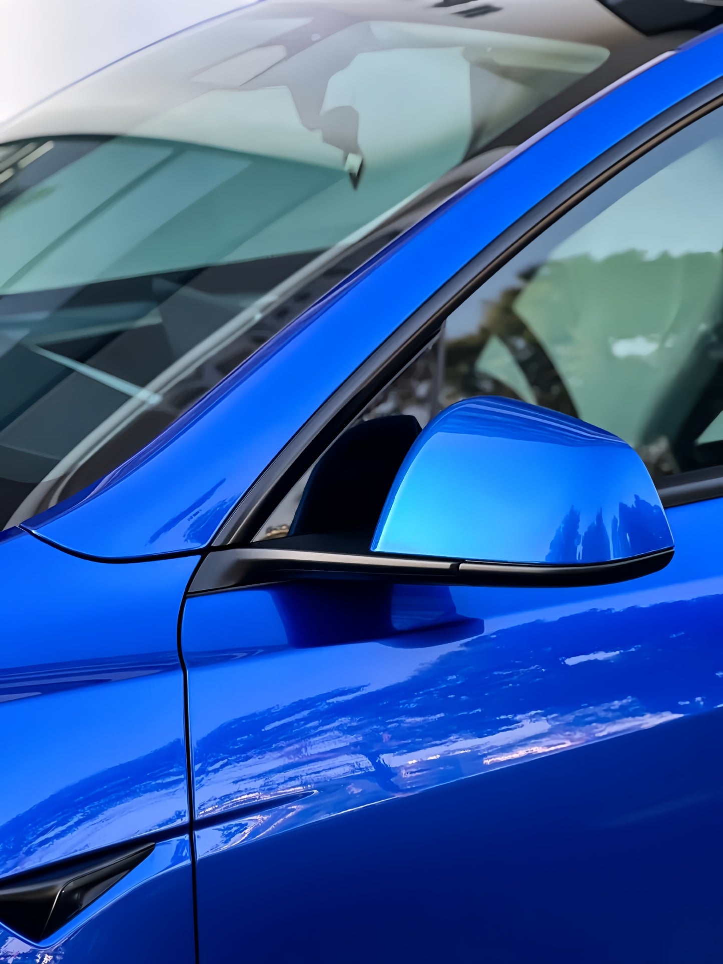 Anole Glossy Metallic Bright Blue Azure Blue Car Vinyl Wrap