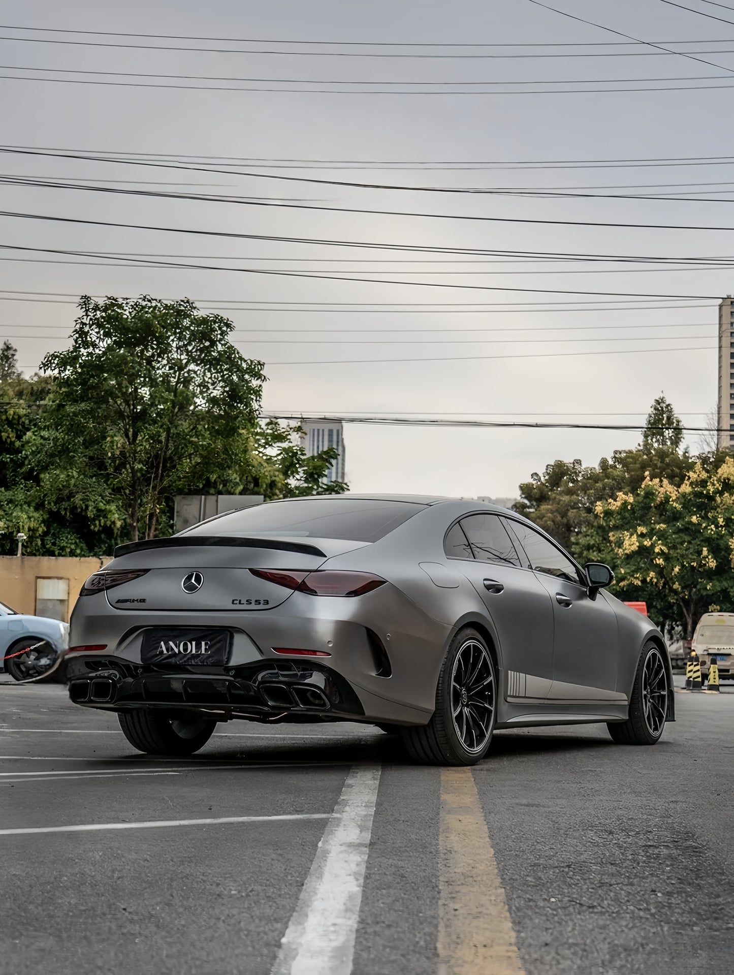 Anole Glossy Metallic Cadet Gray Car Vinyl Wrap