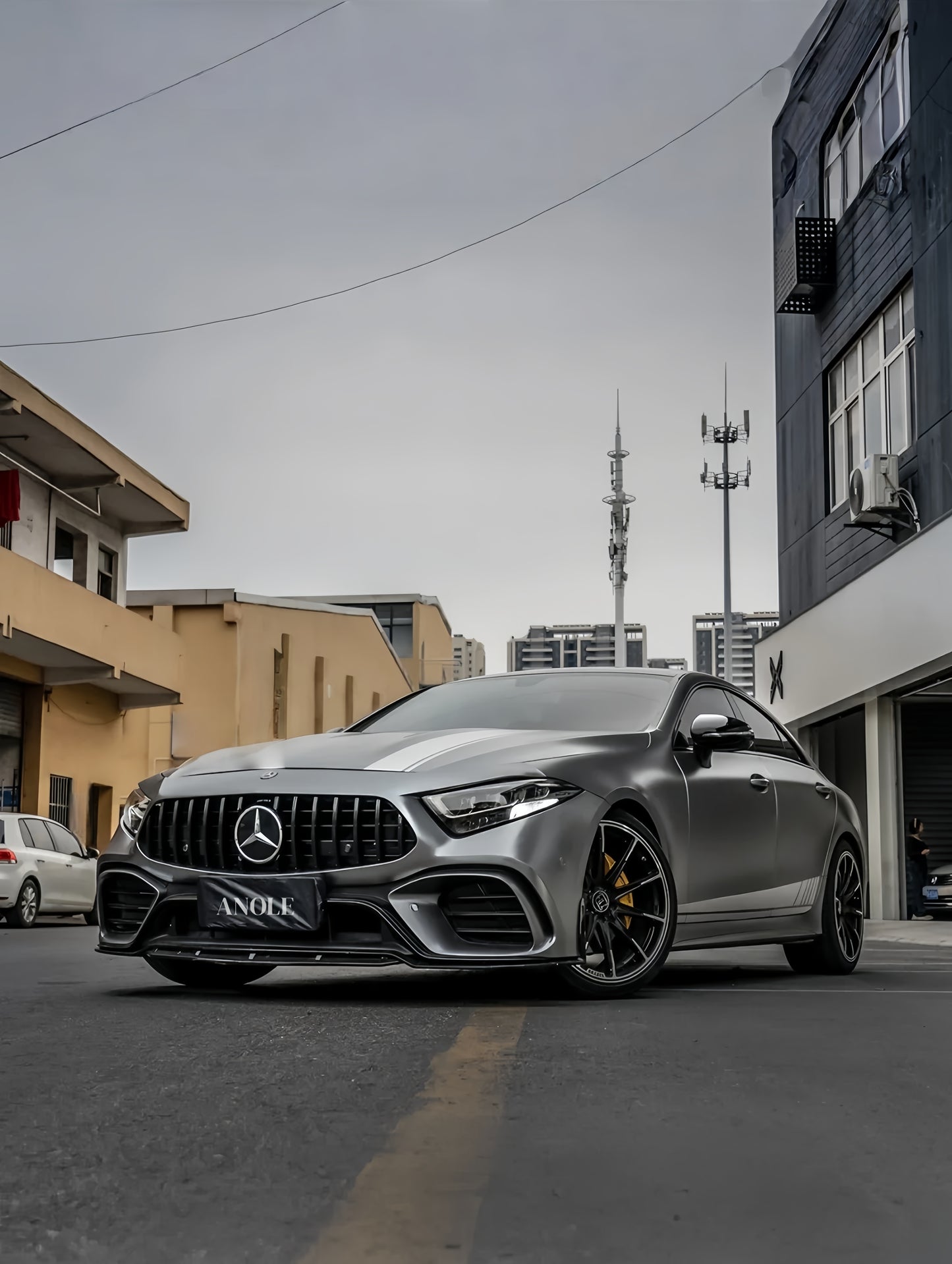 Anole Glossy Metallic Cadet Gray Car Vinyl Wrap