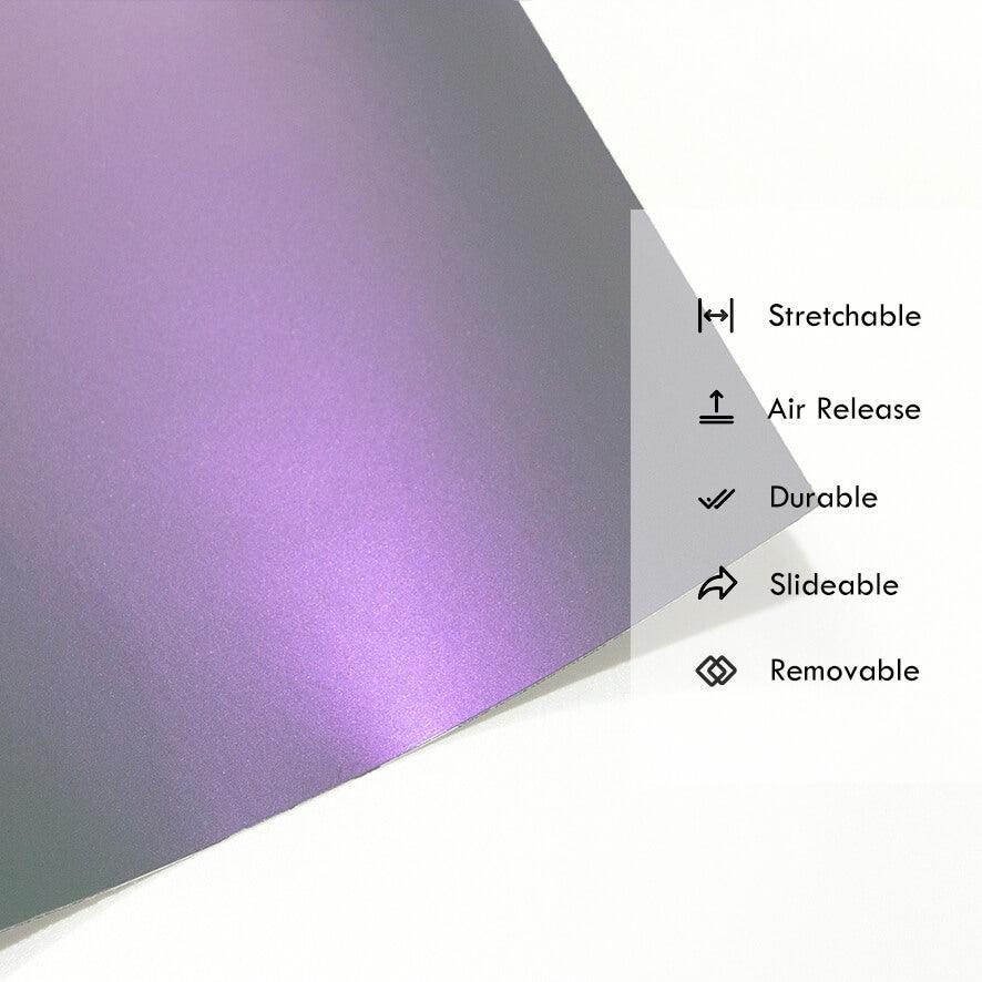 Anole Candy Metallic Gray Purple Car Vinyl Wrap