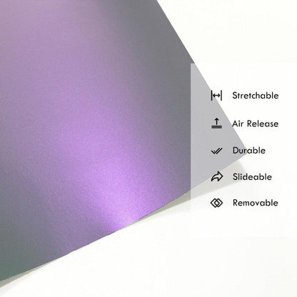 Anole Candy Metallic Gray Purple Car Vinyl Wrap