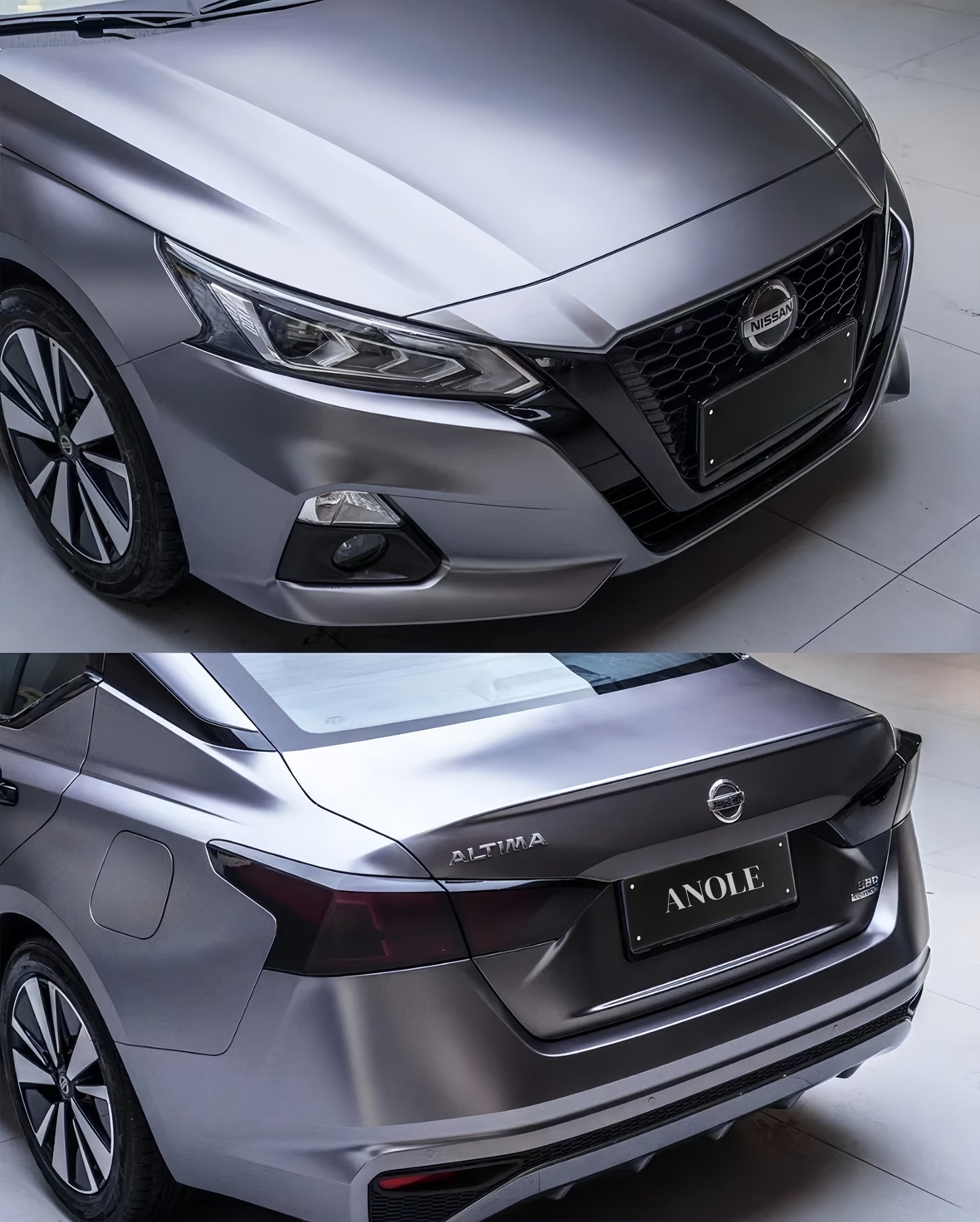 Anole Glossy Metallic Cadet Gray Car Vinyl Wrap