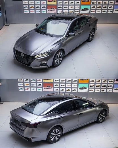 Anole Glossy Metallic Cadet Gray Car Vinyl Wrap