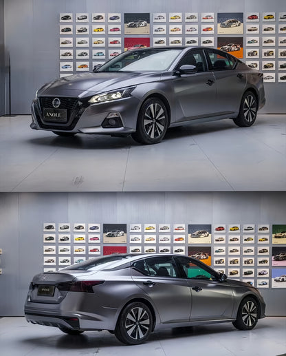Anole Glossy Metallic Cadet Gray Car Vinyl Wrap