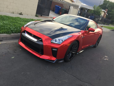 Anole Mirror Chrome Stretching Red Vinyl Car Wrap