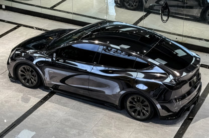 Anole Mirror Chrome Stretching Gray Car Wrap