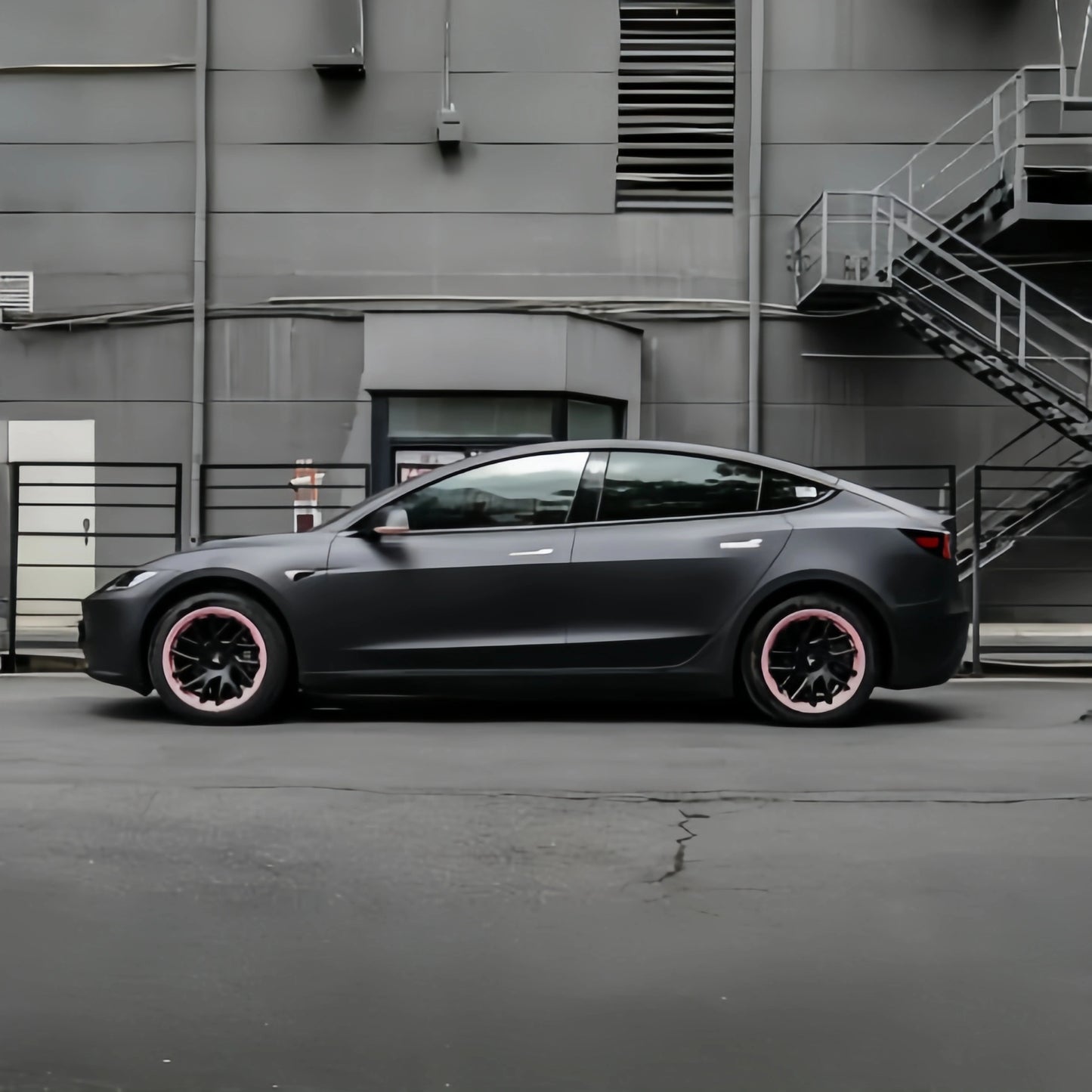 Anole Frosted Matte Black Vinyl Car Wrap
