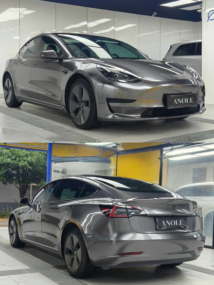 Anole Glossy Metallic Brown Gray Car Vinyl Wrap