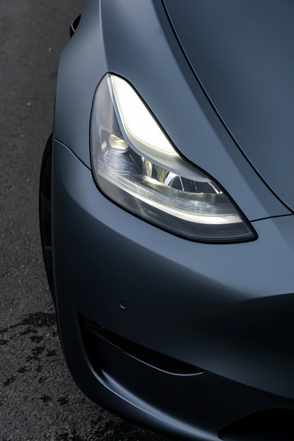 Anole Matte Silk Gray Blue Vinyl Car Wrap