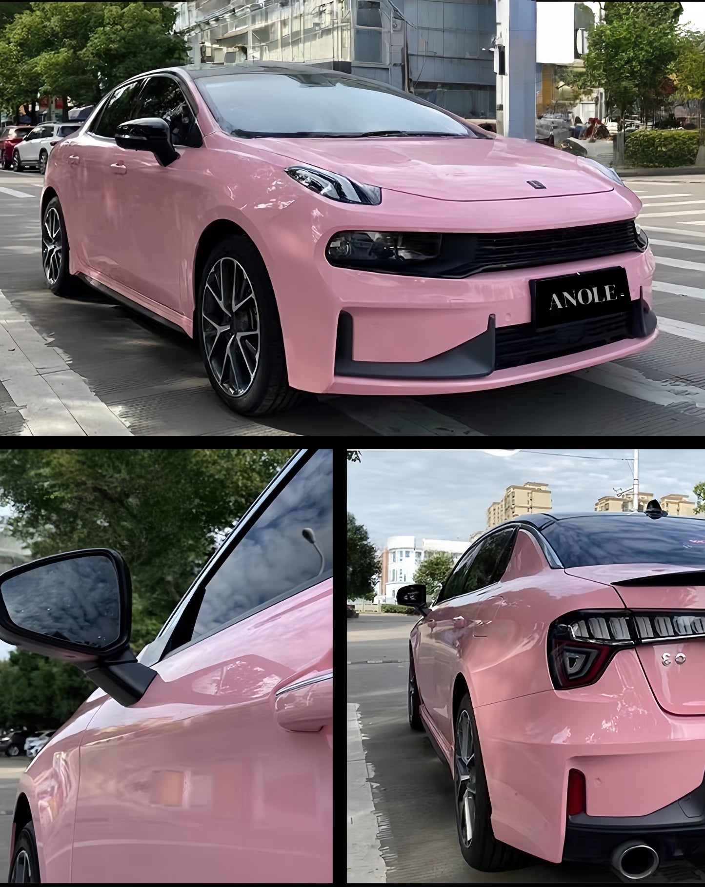 Anole High Glossy Rouge Pink Vinyl Car Wrap