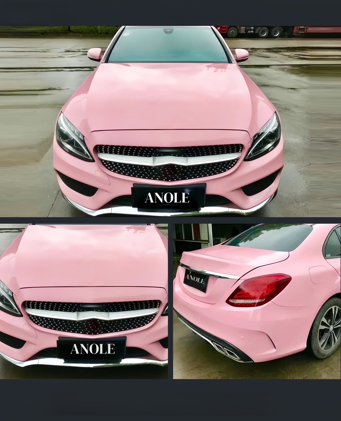 Anole High Glossy Rouge Pink Vinyl Car Wrap