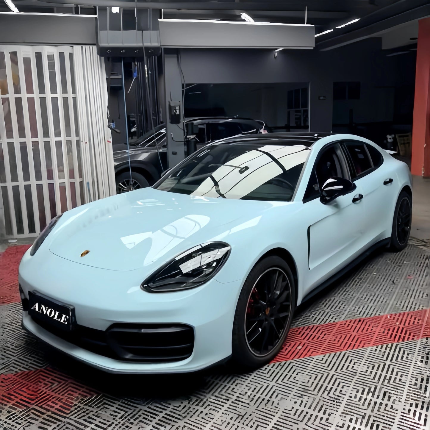Anole High Glossy Glacier Blue Vinyl Wrap Car