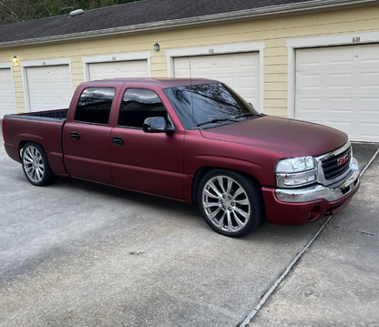 Anole Satin Chrome Chocolate Cosmos Red Vinyl Car Wrap
