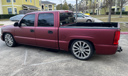 Anole Satin Chrome Chocolate Cosmos Red Vinyl Car Wrap