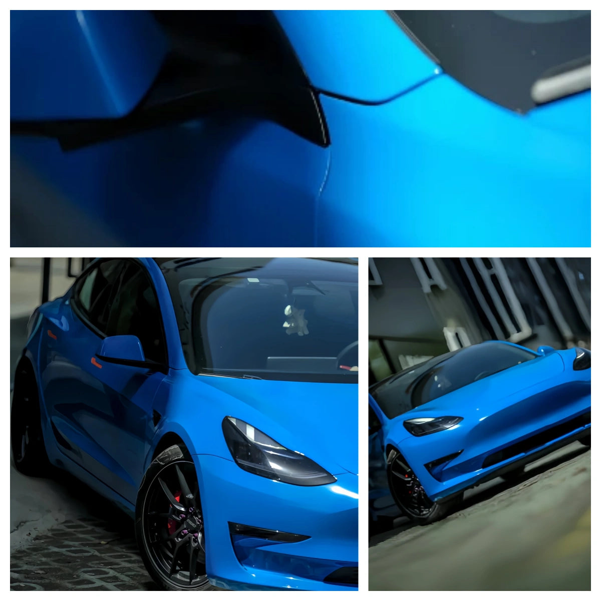 Anole High Gloss Piano Shark Blue Vinyl Car Wrap