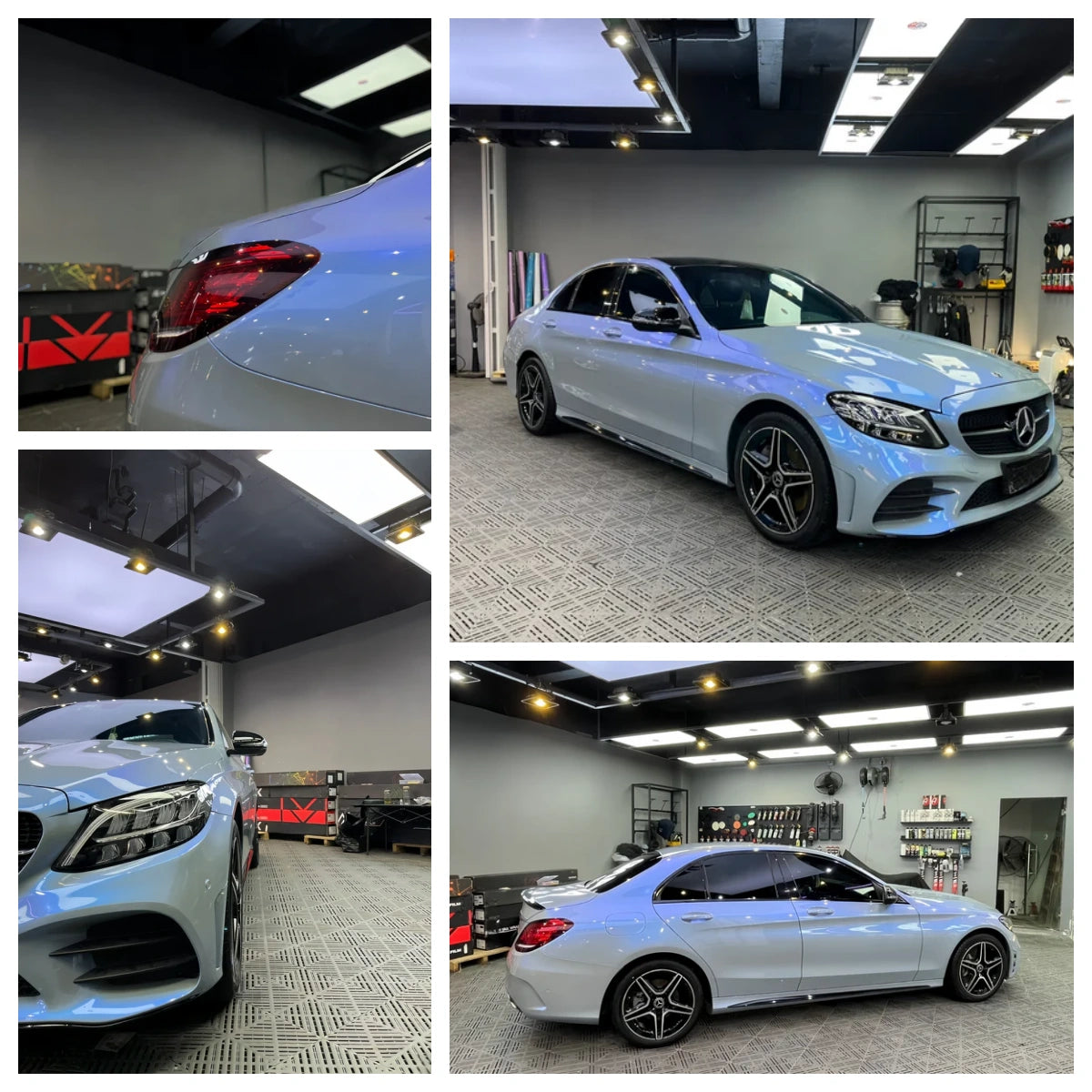 Anole Candy Metallic Dark Gray Blue Car Vinyl Wrap