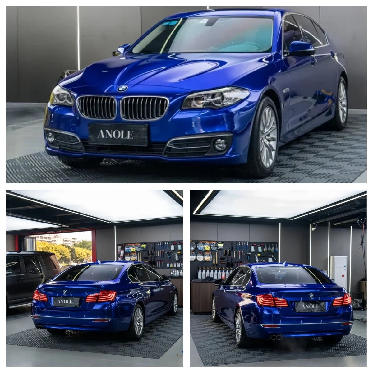 Anole Glossy Metallic Pearl Blue Car Vinyl Wrap