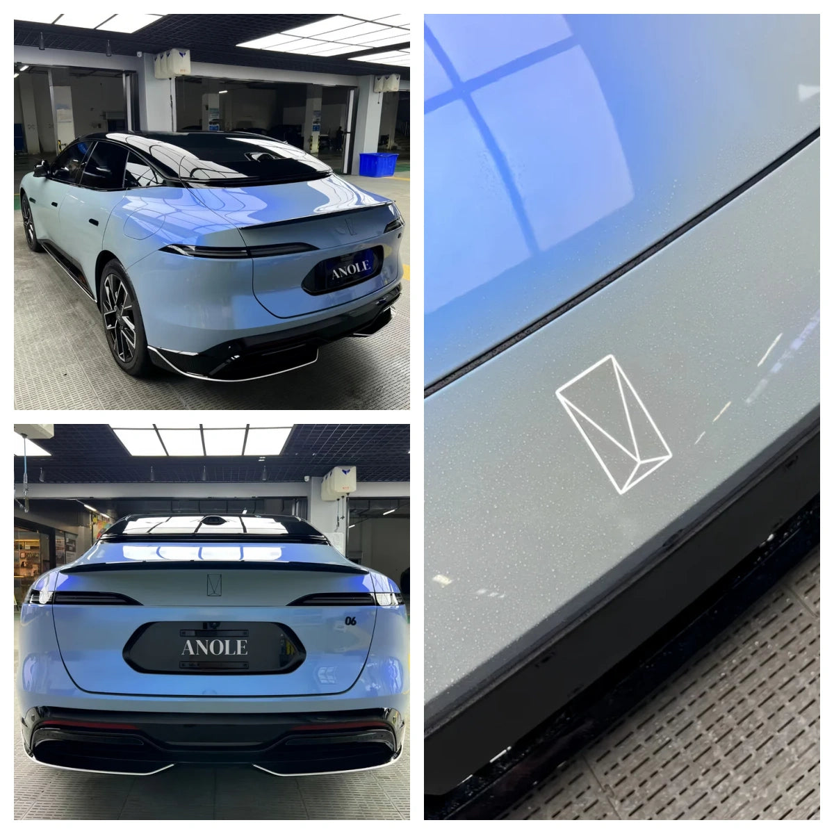 Anole Candy Metallic Dark Gray Blue Car Vinyl Wrap