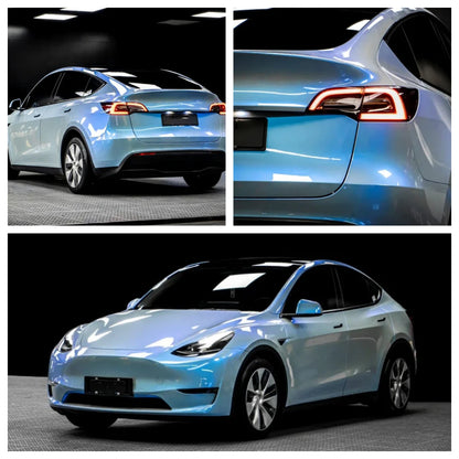 Anole Candy Metallic Dark Gray Blue Car Vinyl Wrap