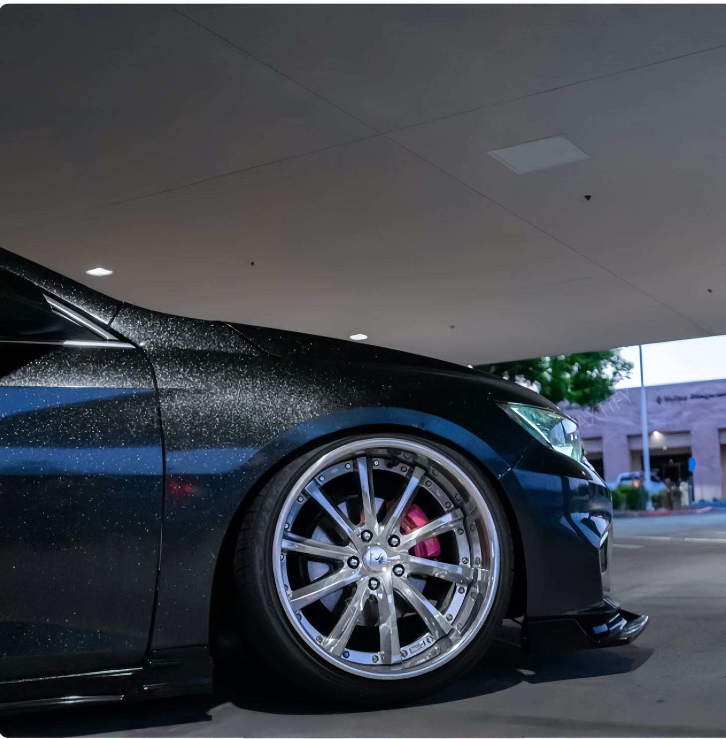 Anole Glossy Metallic Shimmer Black Car Vinyl Wrap