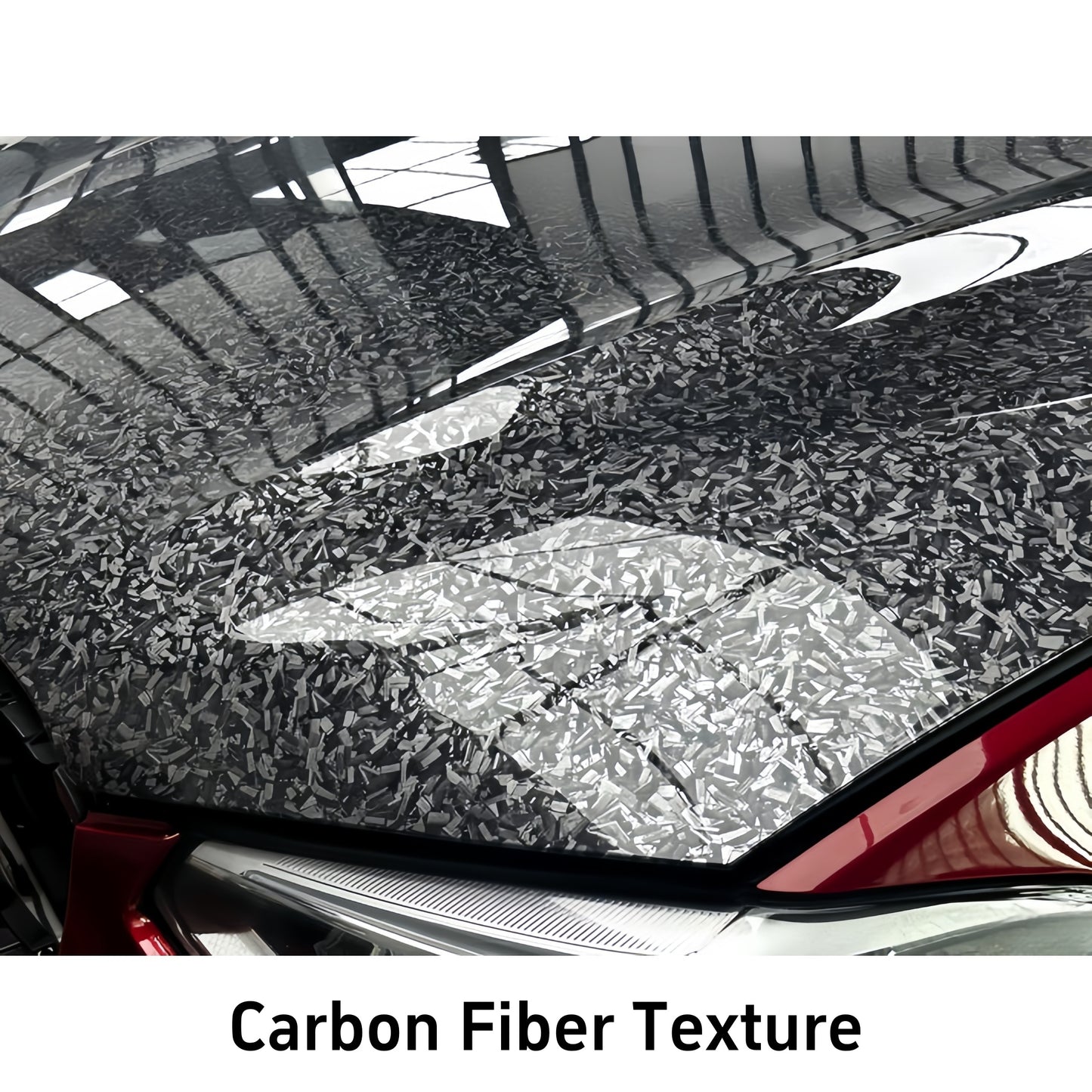 Anole High Glossy Carbon Fiber Forging Black Vinyl Wrap