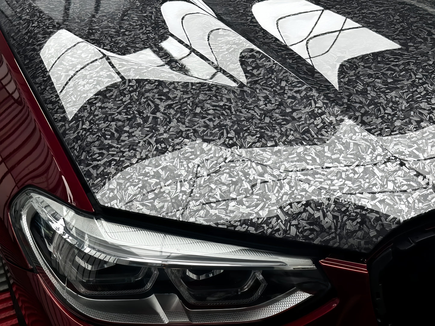 Anole Super Gloss Carbon Fiber Forging Black Vinyl Wrap