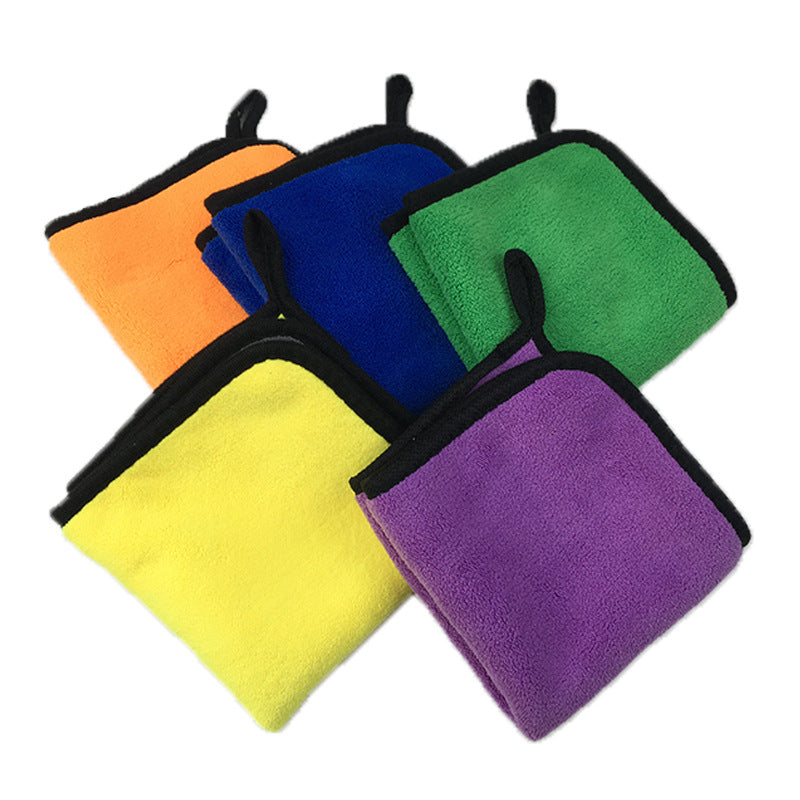 3 Pcs Anole Coral Fleece Car Wash Towel 30*40cm（800g/m²）