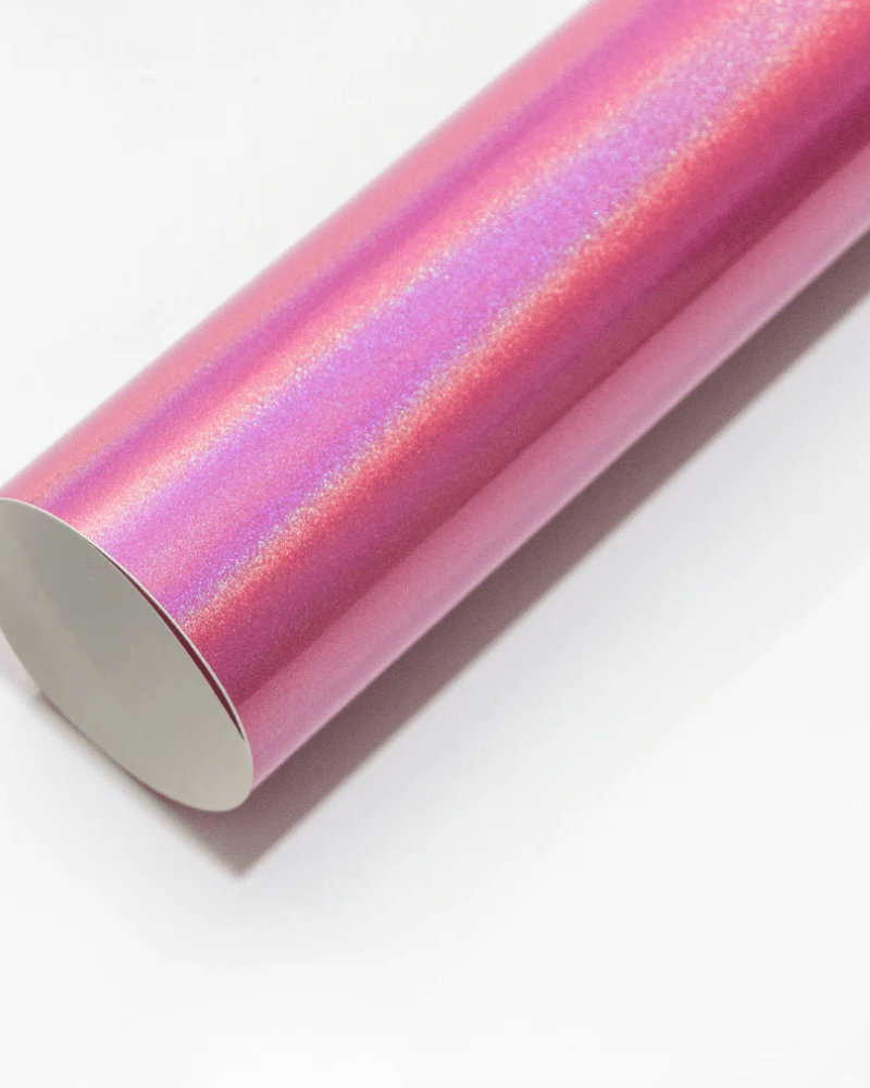 Anole Glossy Iridescent Pink Laser Car Vinyl Wrap