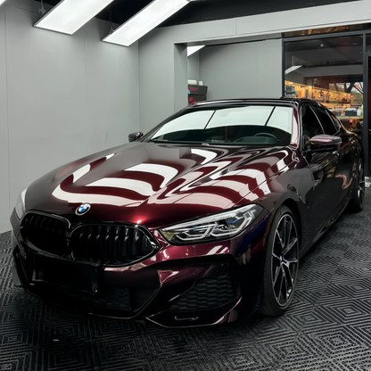 Anole Glossy PET Metallic Dark Red Car Vinyl Wrap