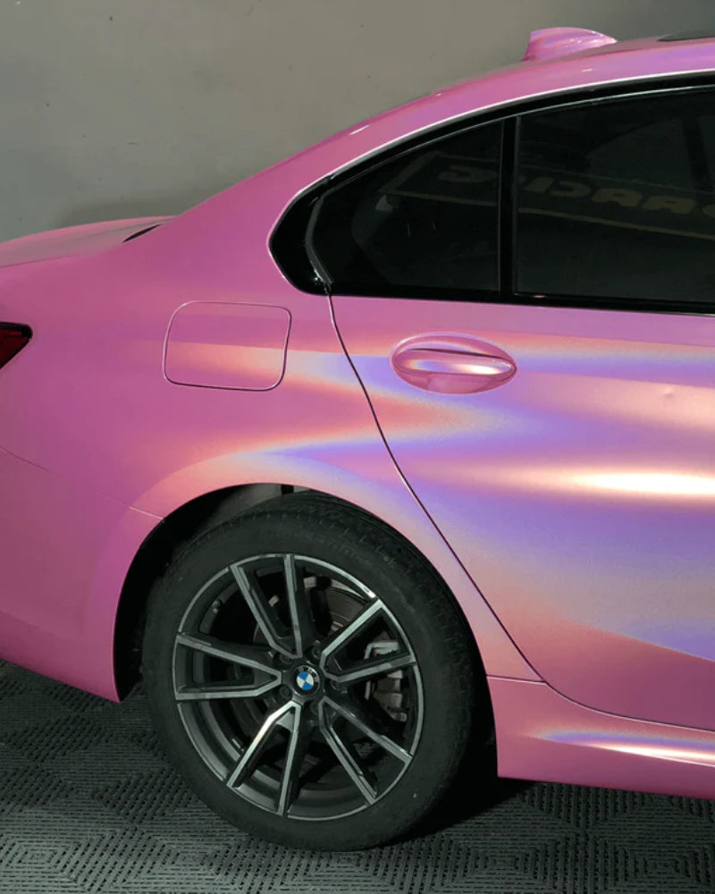 Anole Glossy Iridescent Pink Laser Car Vinyl Wrap