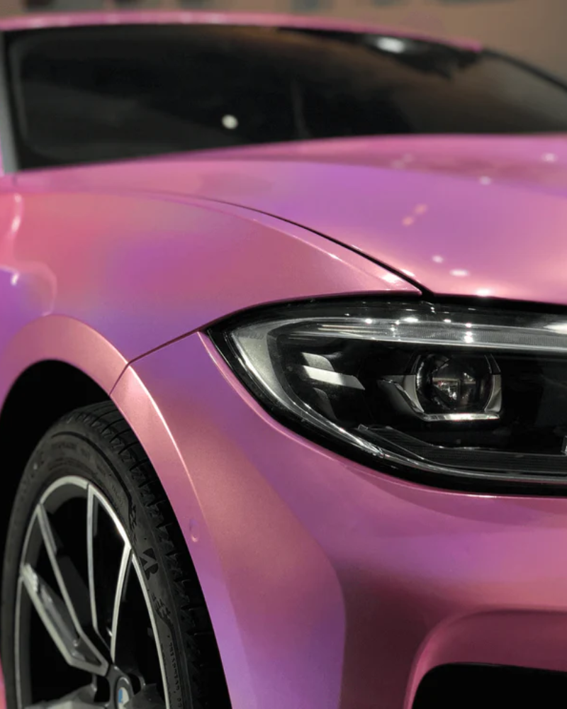 Anole Glossy Iridescent Pink Laser Car Vinyl Wrap