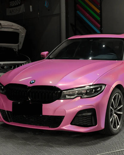 Anole Glossy Iridescent Pink Laser Car Vinyl Wrap