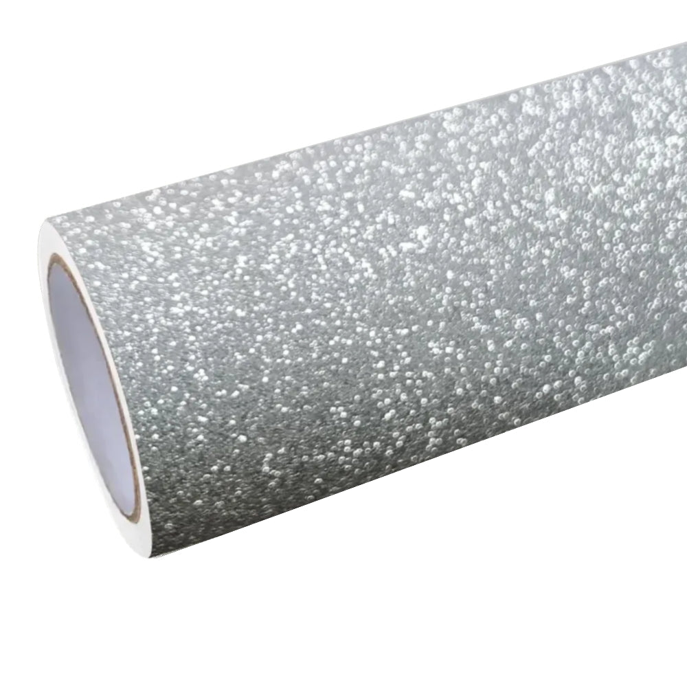 Anole Matte Diamond Super Glitter Silver Car Vinyl Wrap Matte Silver Vinyl for Cars&Trucks
