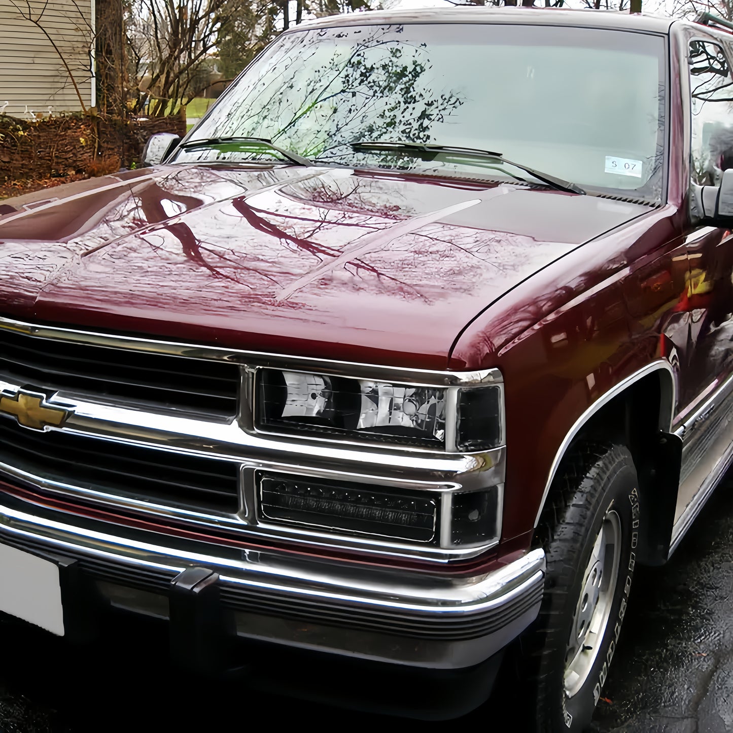Anole Glossy PET Metallic Dark Red Car Vinyl Wrap