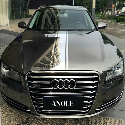 Anole Mirror Chrome Stretching Gray Car Wrap