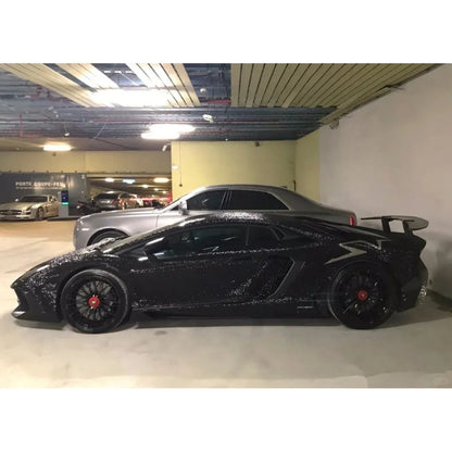 Anole Self-Healing Matte Diamond Super Glitter Black Car Wrap Matte Black Vinyl for Cars&Trucks