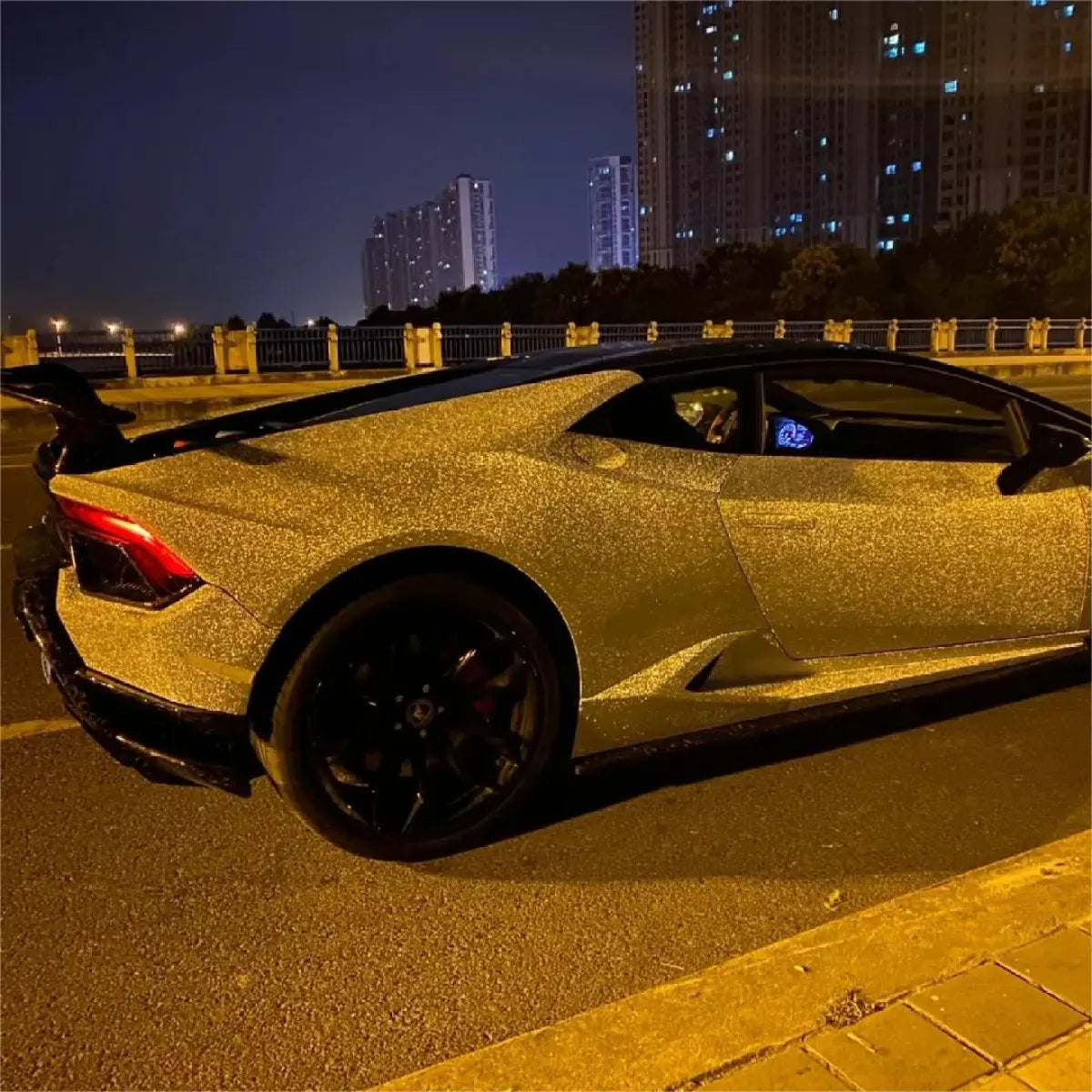 Anole Self-Healing Matte Diamond Super Glitter Silver Car Vinyl Wrap Matte Silver Vinyl for Cars&Trucks