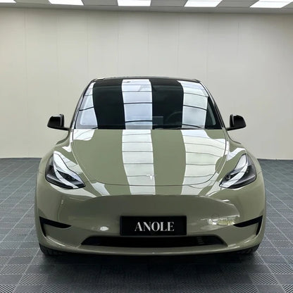 Anole High Glossy Deep Khaki Green Vinyl Car Wrap
