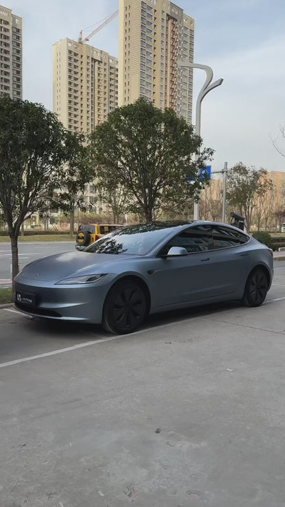 Anole Matte Silk Gray Blue Vinyl Car Wrap