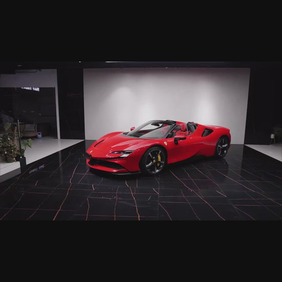 Anole High Glossy Ferrari Red Vinyl Car Wrap 6