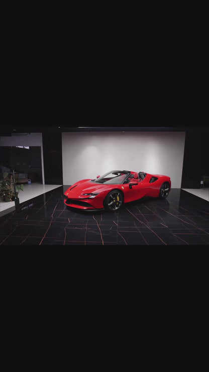 Anole High Glossy Ferrari Red Vinyl Car Wrap 6