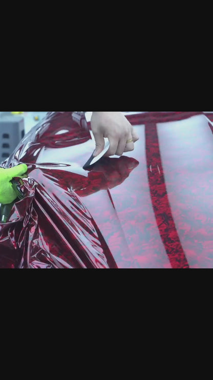 Anole Glossy Red Forged PET Carbon Fiber Vinyl Wrap