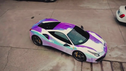 Anole Glossy Iridescent Opal Chrome White  Laser Car Vinyl Wrap