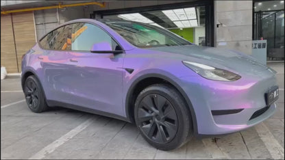 Anole Candy Metallic Gray Purple Car Vinyl Wrap