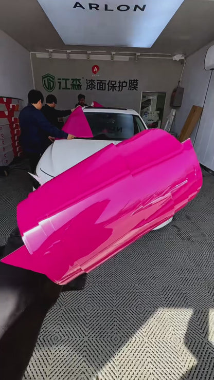 Anole High Glossy Bright Rose Pink Pizzazz Car Vinyl Wrap