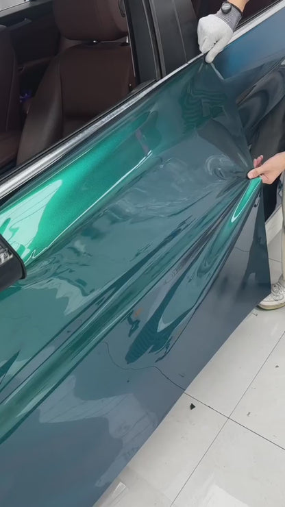 Anole Glossy Metallic Royal Green Vinyl Wrap 8