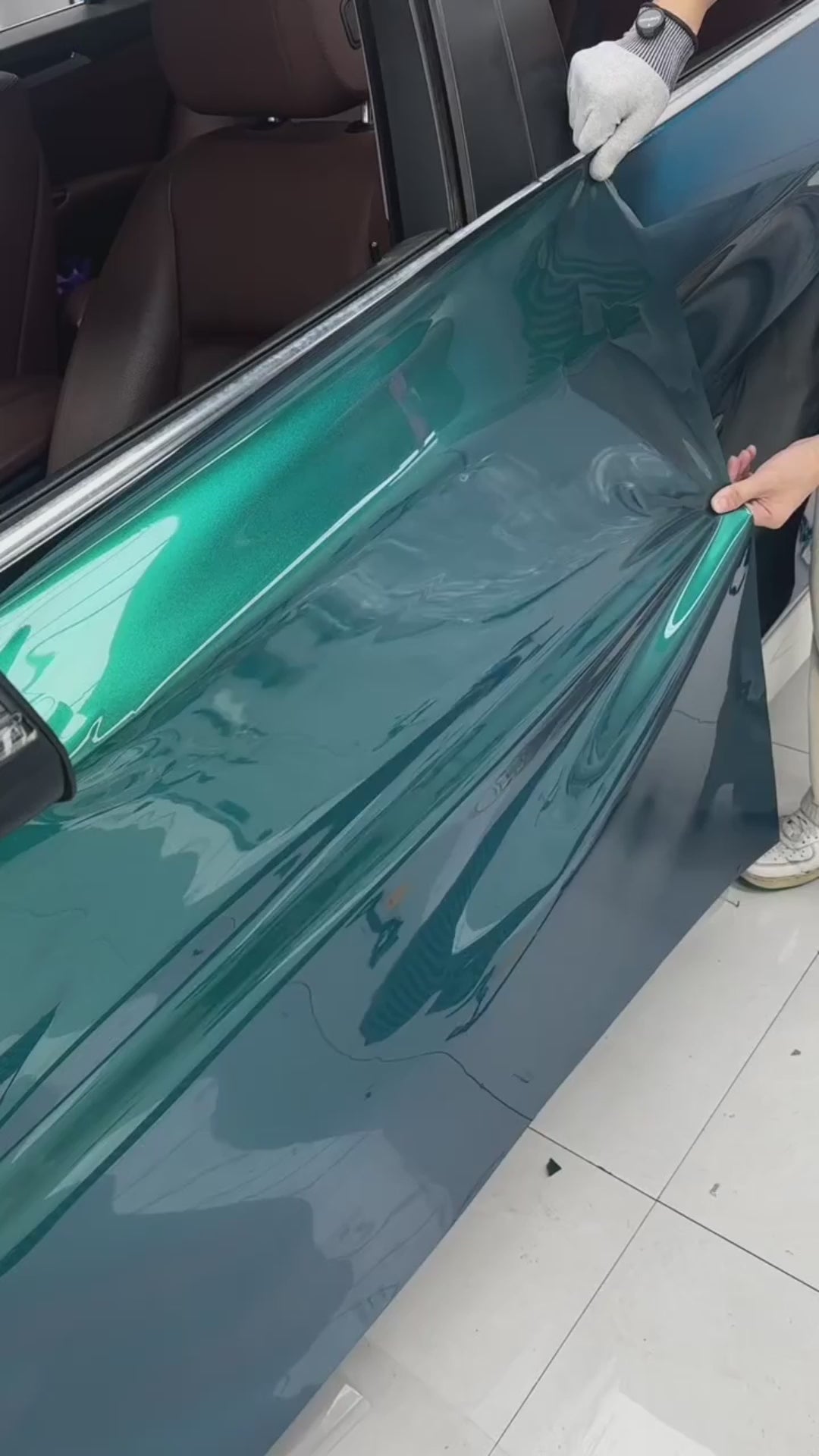 Anole Glossy Metallic Royal Green Vinyl Wrap 8