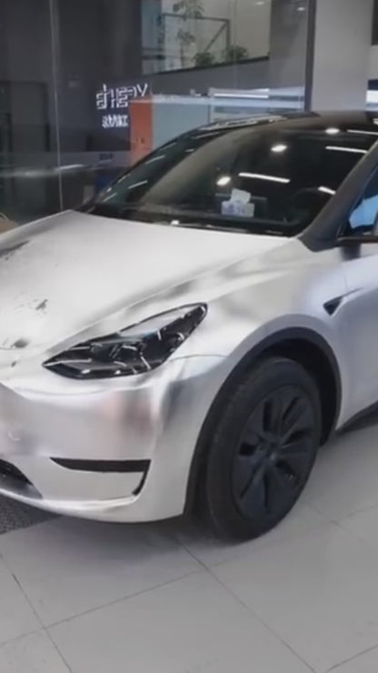 Anole Matte Chrome Silver Stain Ceramics Silver Vinyl Car Wrap